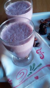 Blackberries and Cocoa Beans Smoothie by My Pinch of Italy