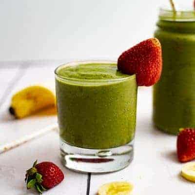 Strawberry Banana Green Smoothie by Bites of Wellness