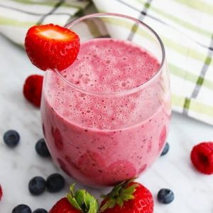 Berry Oat Smoothie with Coconut Milk by Slow The Cook Down