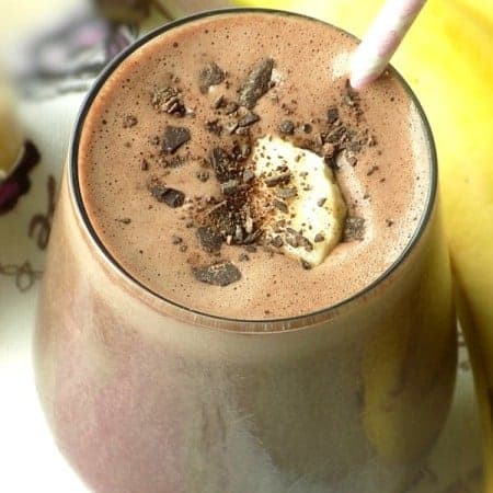 Chocolate Peanut Butter Banana Smoothie by Pastry & Beyond