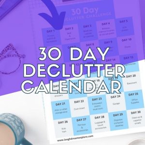 30 day declutter challenge printable