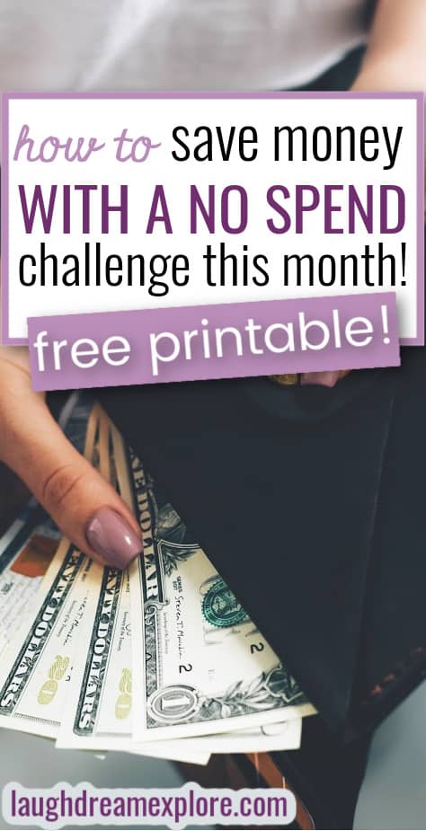 30 day no spend challenge printable