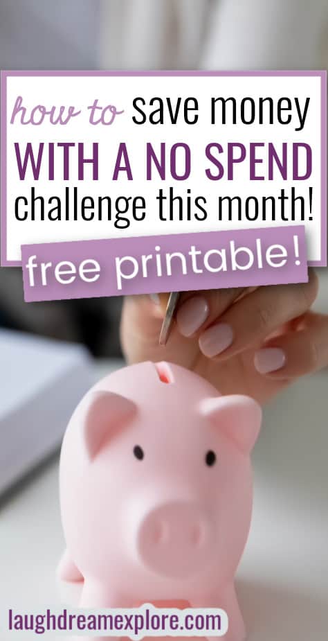 30 day no-spend challenge printable